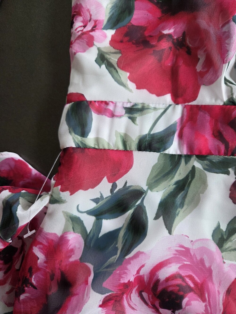 Betsy & Adam Women's Floral Print Ruffled Sleeveless Gown Size 10 NWT - Picture 11 of 14